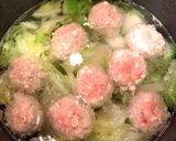 白菜と豚ひき肉の肉団子スープ作り方4写真