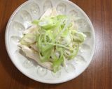 ☆簡単チキンサラダ、白ネギがけ作り方3写真