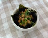 ぐい呑みで作る焼売型の納豆海苔手巻き包み作り方5写真