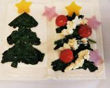 卵とほうれん草のオープンパイ(Xmas)作り方5写真