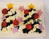 卵とほうれん草のオープンパイ(Xmas)作り方6写真