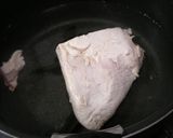 鶏胸肉の蒸し鶏　自家製ポン酢で作り方2写真