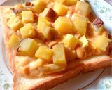焼きプリンでさつま芋のカスタードトースト作り方7写真