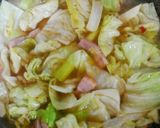 キャベツとベーコン☆和風スープパスタ作り方5写真