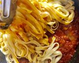 林檎とベーコンのトマトパスタ作り方9写真