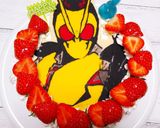 仮面ライダーゼロワンのバースデーケーキ♡作り方8写真
