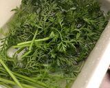 人参の葉っぱとちりめんじゃこの炒め物作り方1写真