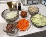 ガッツリキムチ野菜炒め作り方1写真