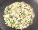 小松菜とツナと玄米ご飯のお焼き風作り方2写真