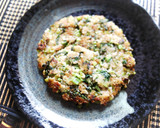 小松菜とツナと玄米ご飯のお焼き風作り方4写真