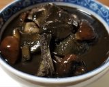 天然キノコのシモコシ等と里芋のイカ墨煮！作り方10写真