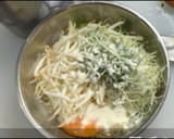野菜のみのベジタブルとんぺい焼き作り方2写真
