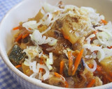 サバの和風麺つゆ煮のリメイク！カレー丼！作り方4写真