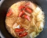 白菜とウインナーのスープ作り方3写真