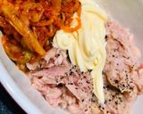 簡単 糖質オフ 油揚げのキムマヨ焼き作り方1写真