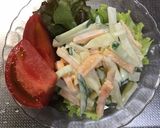 季節の柿 色どりサラダ作り方5写真
