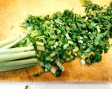 大根っ葉とベーコンの煮物作り方1写真