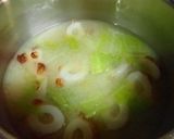 キャベツとごろごろ竹輪の味噌汁作り方4写真