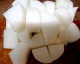 土鍋で作る大根と豚肉のピリ辛煮作り方1写真