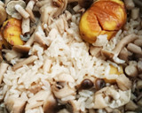 栗ときのこの炊き込みご飯作り方5写真