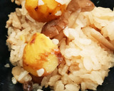 栗ときのこの炊き込みご飯作り方6写真