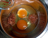 ツナ缶汁とネギ＆エビで☆簡単な旨々卵焼き作り方3写真