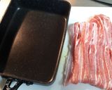 半端に残った卵と豚バラ肉でとんぺい焼き作り方1写真