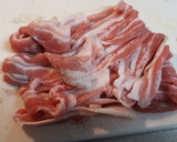 半端に残った卵と豚バラ肉でとんぺい焼き作り方3写真