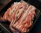 半端に残った卵と豚バラ肉でとんぺい焼き作り方4写真