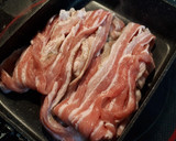 半端に残った卵と豚バラ肉でとんぺい焼き作り方4写真
