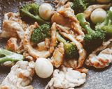 豚肉とうずら卵の味噌炒め❤️作り方5写真