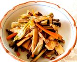 ずいき(芋がら)の炒め煮作り方5写真