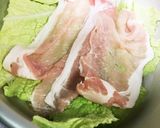 白菜と薄切り肉の重ね蒸し作り方2写真