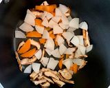 風邪の日に食べる野菜たっぷり栄養お粥☆作り方1写真