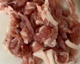 丼にしてもOK！豚肉白滝作り方1写真