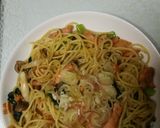 超簡単！鮭としめじと小松菜の和風パスタ作り方4写真