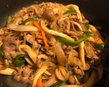 豚肉ときのこの春雨炒め作り方6写真