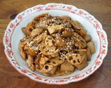 鶏肉とレンコンのとろコク味噌炒め作り方6写真