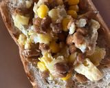 納豆とポテサラワサビ風味のトースト作り方3写真