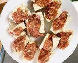 全てレンジ肉詰め豆腐餃子風ドーム蒸し作り方5写真