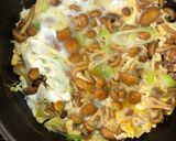 パパっと5分で簡単　なめこの卵とじ丼作り方6写真
