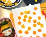 秋 紅葉づくし弁当 ニット帽の女の子作り方5写真