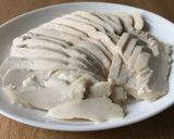 蒸し鶏☆塩レモンでチキンサラダ作り方1写真