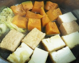 かぼちゃと絹揚げの煮物♪カレー風味！作り方4写真