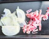 白菜とベーコンの豆乳スープ作り方1写真
