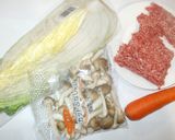 中華風野菜炒め♪簡単白菜豚肉ひき肉作り方1写真