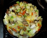 中華風野菜炒め♪簡単白菜豚肉ひき肉作り方15写真