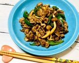 牛肉としめじのオイスターソース炒め作り方6写真