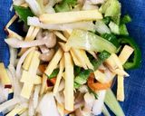 レンジでポークストロガノフ丼作り方4写真