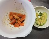 サーモンとアボカドのワサビ醤油あえ作り方3写真